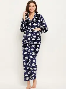 Camey Graphic Printed Night suit