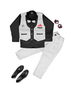 BAESD Boys Single-Breasted Shirt With Trousers & Waistcoat