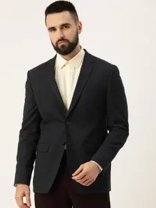 Peter England Checked Neo Slim-Fit Single-Breasted Formal Blazer