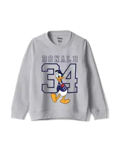 Wear Your Mind Boys Printed Donald Duck Cotton Sweatshirt