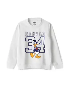 Wear Your Mind Boys Printed Donald Duck Pure Cotton Sweatshirt