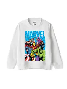 Wear Your Mind Boys Marvel Avengers Printed Round Neck Cotton Sweatshirt