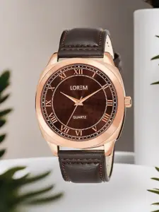 LOREM Men Leather Straps Analogue Watch LR89