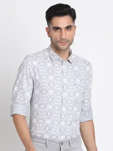 Turtle Relaxed Slim Fit Floral Ethnic Motifs Printed Formal Shirt