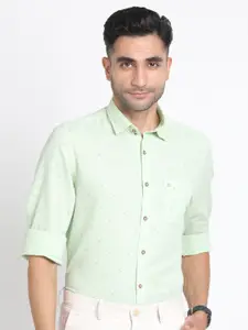 Turtle Relaxed Slim Fit Micro Ditsy Printed Formal Shirt