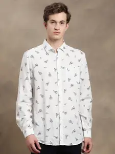 Turtle Relaxed Slim Fit Conversational Printed Casual Shirt