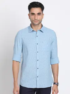 Turtle  Relaxed Slim Fit Micro Ditsy Printed Casual Shirt