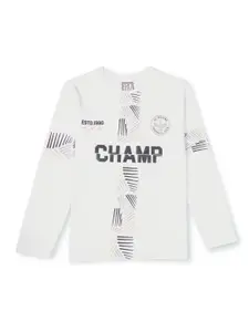 Gini and Jony Boys Sports Printed Cotton T-shirt