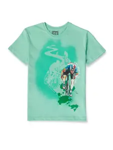 Gini and Jony Boys Graphic Printed Cotton T-shirt