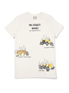 Gini and Jony Boys Conversational Printed Short Sleeves Cotton Regular Fit T-shirt