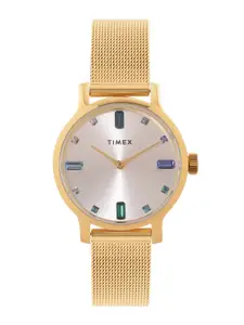 Timex Women Transcend Embellished Analogue Watch TW2U86900UJ