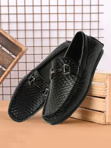 Carlton London Women Textured Lightweight Horsebit Loafers