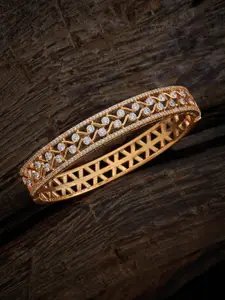 Kushal's Fashion Jewellery Silver Gold-Plated Bangle-Style Bracelet