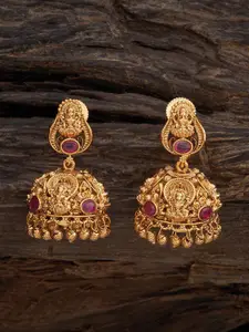 Kushal's Fashion Jewellery Gold Plated Dome Shaped Jhumkas Earrings
