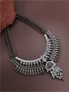SOHI Silver-Plated Necklace
