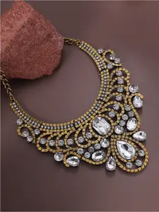 SOHI Gold-Plated Statement Necklace