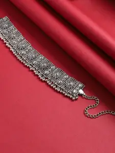 SOHI Silver-Plated Choker Necklace