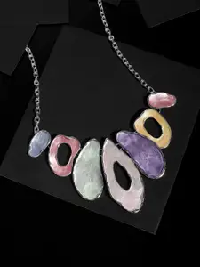 SOHI Silver-Plated Necklace