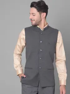 Canary London Slim Fit Woven Design Formal Nehru Jacket