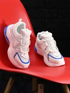 The Roadster Lifestyle Co. Women Beige & Blue Lace-Up Running Shoes