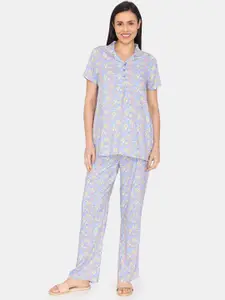 Zivame Floral Printed Maternity Night Suit