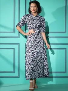 HERE&NOW Printed Top & Skirt Co-Ords Set