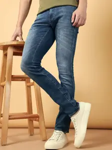 Wrangler Men Skanders Slim Fit Low-Rise Light Fade Stretchable Jeans
