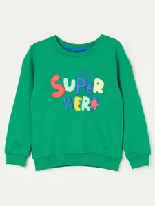Juniors by Lifestyle Boys Typography Printed Pure Cotton Pullover