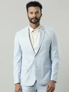 Indian Terrain Notched Lapel Collar Single Breasted Blazer