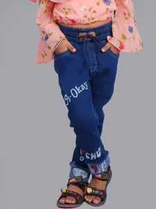 A-Okay Girls Slim Fit High Rise Clean Look Embroidered Stretchable Jeans