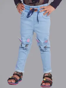 A-Okay Girls Slim Fit High Rise Clean Look Embroidered Stretchable Jeans