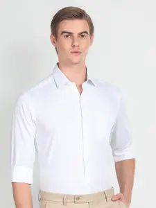 Arrow Slim Fit Micro Ditsy Spread Collar Long Sleeve Cotton Formal Shirt