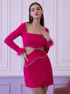Athena Fuchsia Cut Out Bodycon Dress