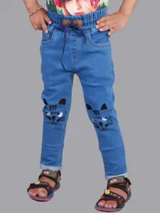 A-Okay Girls Slim Fit High Rise Clean Look Embroidered Stretchable Jeans