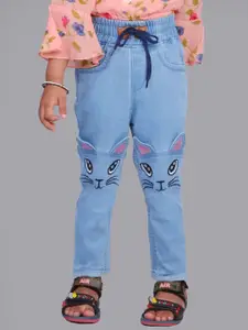 A-Okay Girls Slim Fit High Rise Clean Look Embroidered Stretchable Jeans
