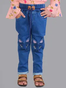 A-Okay Girls Slim Fit High Rise Clean Look Embroidered Stretchable Jeans