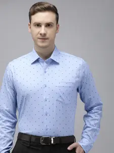 Van Heusen Men Slim Fit Opaque Printed Formal Shirt