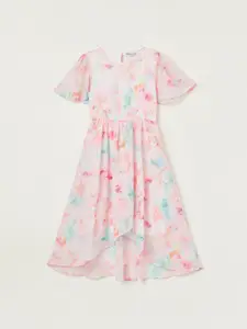 Fame Forever by Lifestyle Girls Floral Print Flared Sleeve Fit & Flare Midi Dress