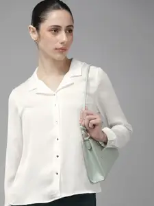 Van Heusen Woman Women Solid Opaque Casual Shirt