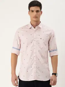 Peter England Men Slim Fit Opaque Printed Cotton Casual Shirt