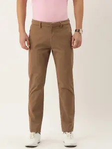 Peter England Men Solid Slim Fit Trousers