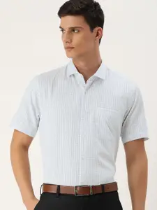 Peter England Men Nuvo Grid Tattersall Checked Casual Shirt