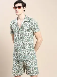 SHOWOFF Ethnic Motif Printed Shirt With Shorts