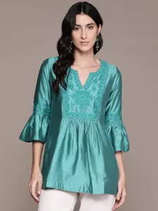 aarke Ritu Kumar Floral Embroidered Thread Work Empire Kurti