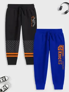 Trampoline Boys Pack Of 2 Typography Printed Cotton Joggers