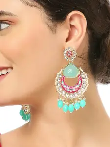 OOMPH Kundan-Studded Floral Chandbalis