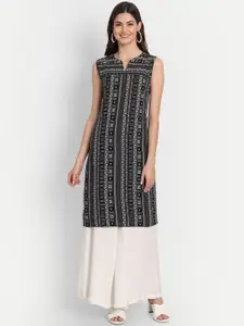SUTI Tribal Printed Sleeveless Straight Kurta
