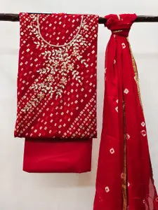 KALINI Embellished Unstitched Dress Material