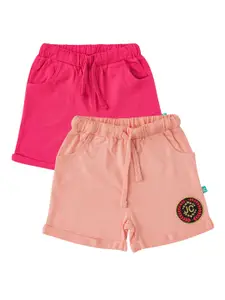 JusCubs Girls Pack Of 2 Cotton Shorts
