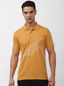 Peter England Geometric Printed Polo Collar Slim Fit T-shirt